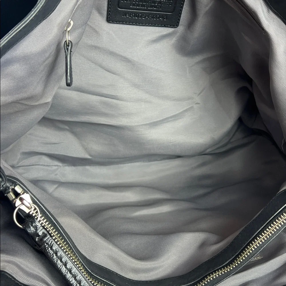 Coach Soho Large Signature Pleated Tote Shoulder Bag F13743 - Black - EUC_8